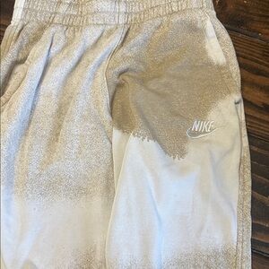 Nike White and Brown Joggers